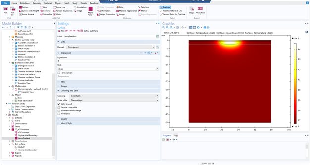 Screenshot of Isothermal Line and Thermal Contour - 2D Plot Group