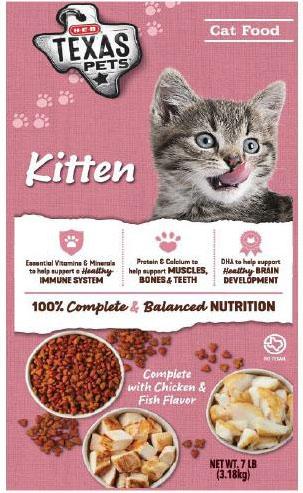 32. “TEXAS PETS Kitten, cat food”