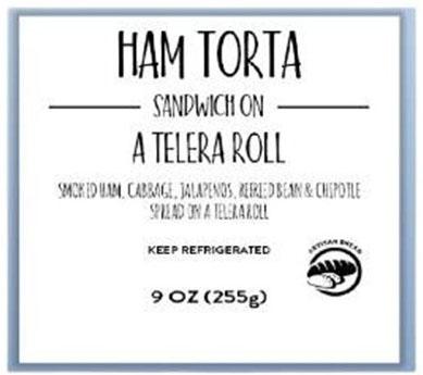 Front label, Sprig and Sprout Ham Torta Sandwich