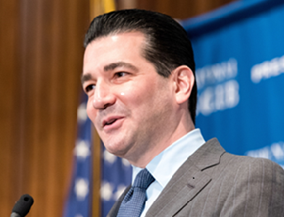 FDA Commissioner Scott Gottlieb, M.D., speaking at a meeting