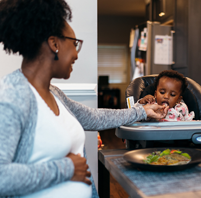 Advice about Eating Fish: Mom feeding her toddler fish