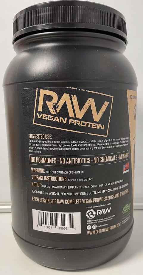 Image 9: “Raw, Vegan Protein, Peanut Butter flavor, Suggested Use”