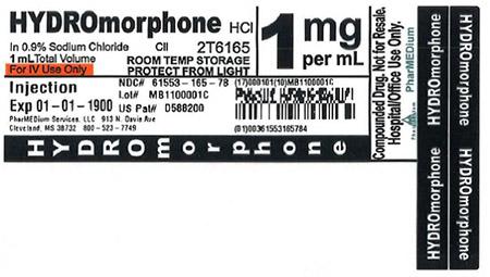 "1 mg/mL HYDROmorphone HCl in 0.9% Sodium Chloride"