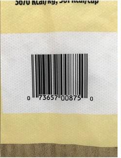 Picture Calorie Count and UPC Code 0 73657 00875 0, 30 lb bag