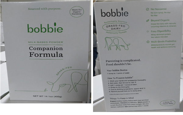 Infant Formula from Bobbie Baby Inc.  