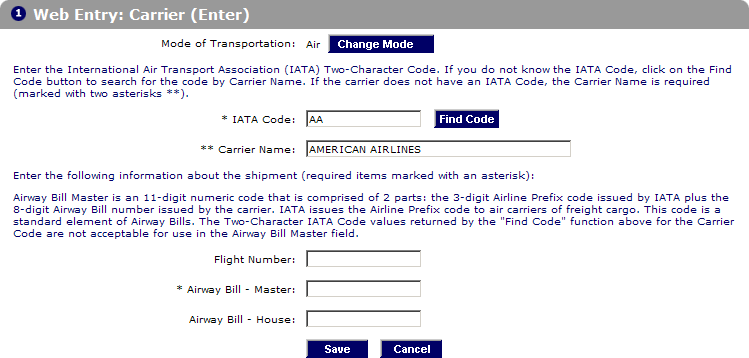 Prior Notice for Food Articles Step-by-Step Instructions Figure 14B