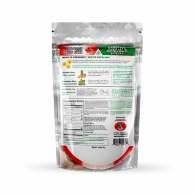 Nopalina Flax Seed Fiber (powder, 1 lb. bags, back)   UPC 890523000720