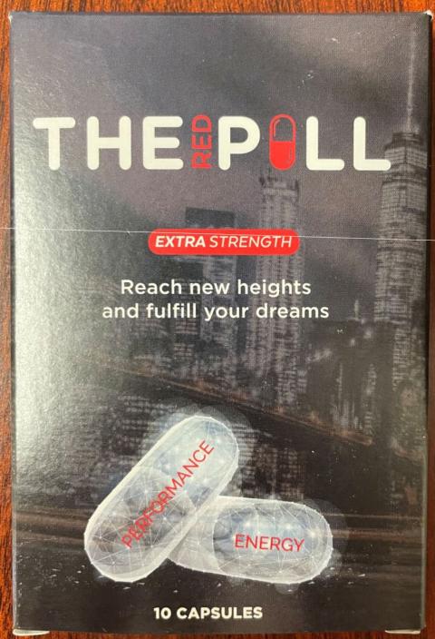 Front of package, The Red Pill
