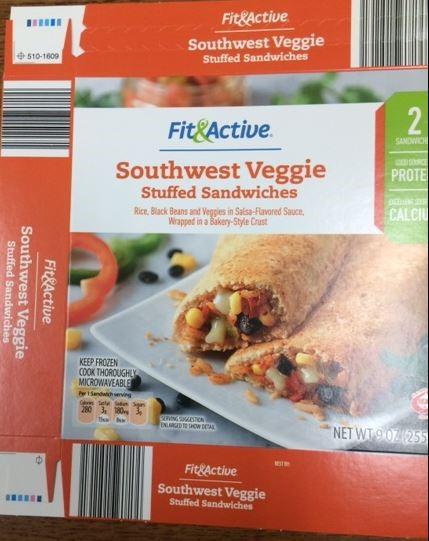 Package image of Fit & Active Southwest Veggie Stuffed Sandwiches