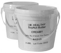 Product image, I.M Healthy Original Creamy SoyNut Butter , 4 lb plastic tubs