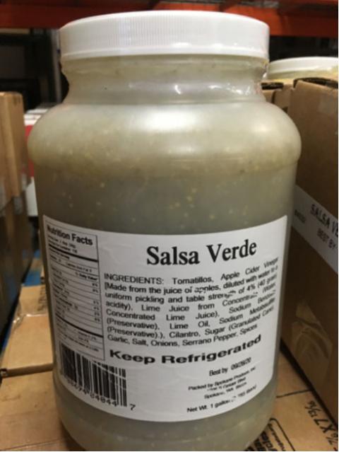 Label, Spokane Produce Salsa Verde