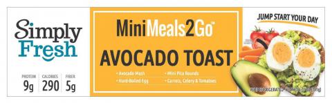 MiniMeal2Go-AvocadoToast 6.75oz. top label