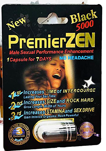 PremierZEN Black 5000, male sexual performance enhancement, 1 capsule for 7 days