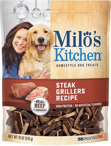 Label, Milo’s Kitchen Steak Grillers / Steak Grillers Recipe with Angus Steak
