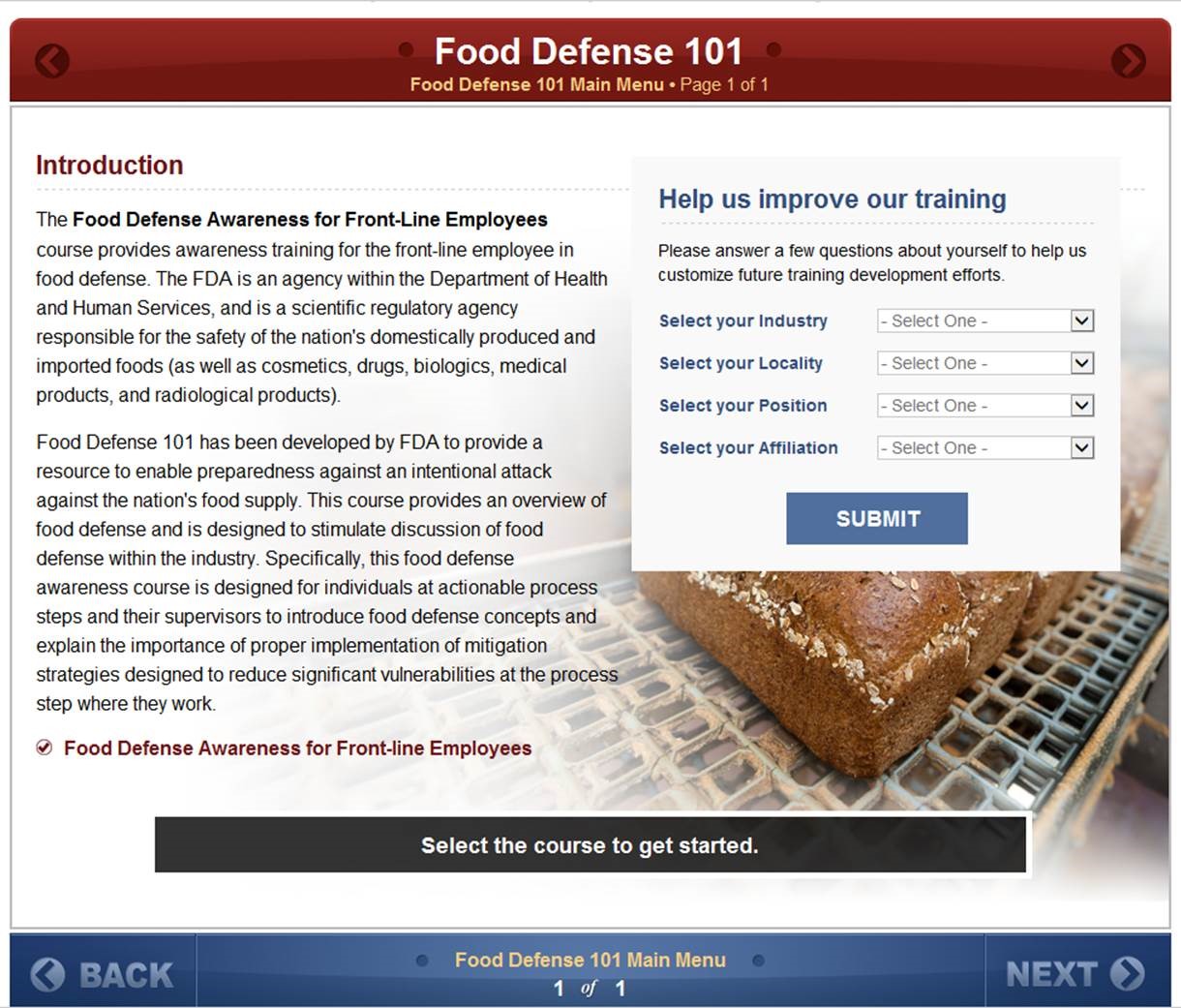 Food Defense 101