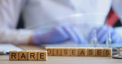 Rare Diseases spelled in wood blocks