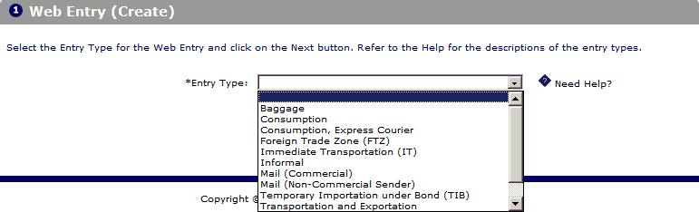 PNSI - Creating a New Web Entry Step 2