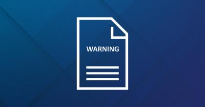 graphic of a warning letter