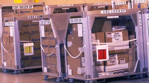 Modular medical supply containers ready for shipment from the Strategic National Stockpile (credit: CDC)