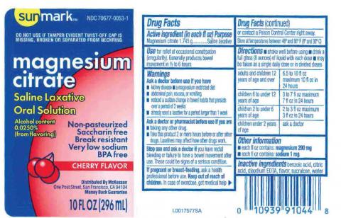 “Sunmark Magnesium Citrate Saline Laxative, Cherry Flavor”    