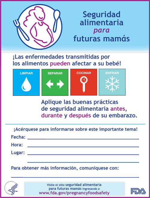 Volante para futuras mamás, haga clic para imprimir