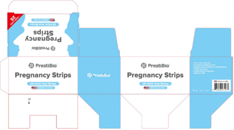 PrestiBio™ Pregnancy Strips (Outer Packaging Box):