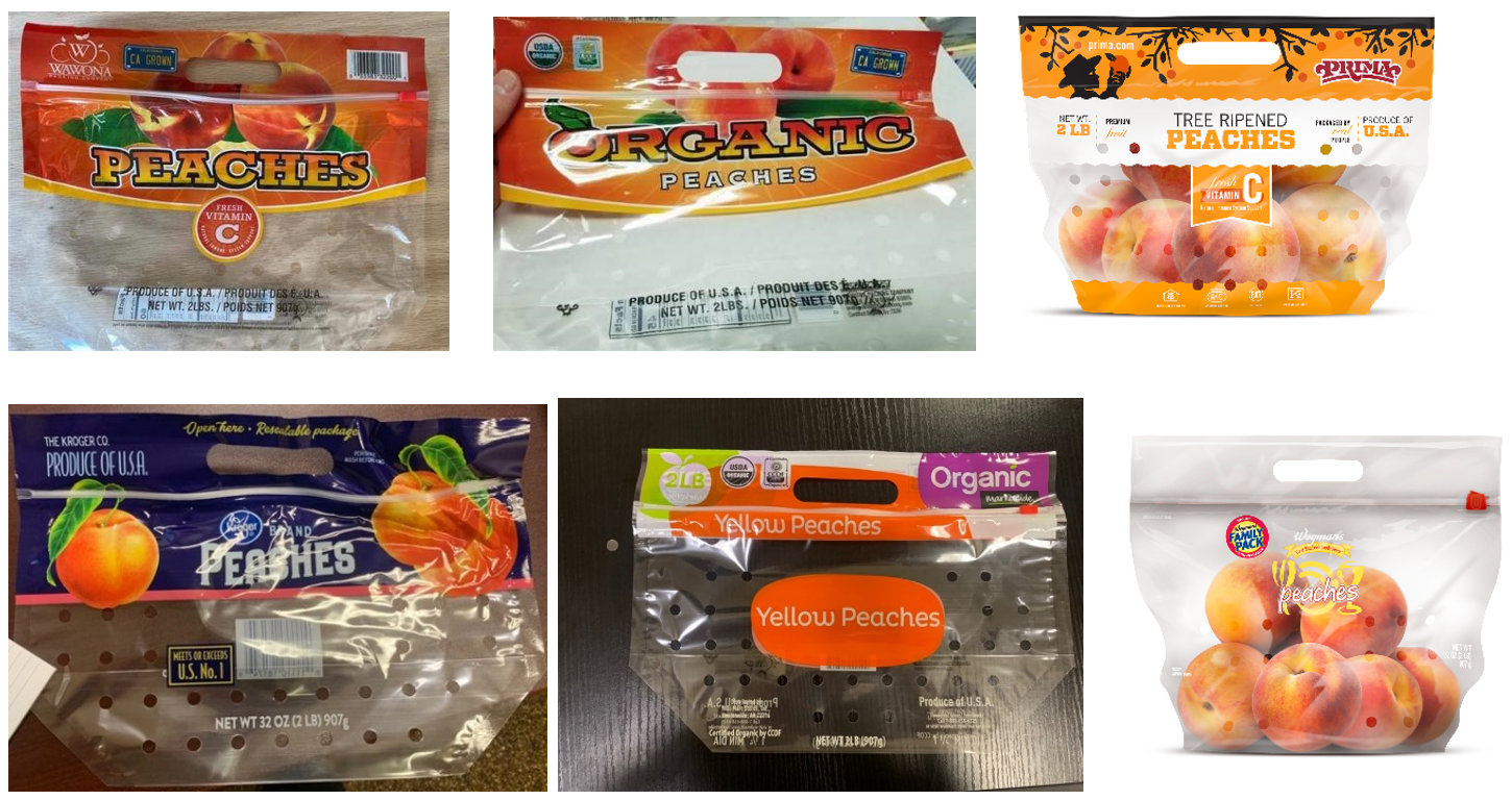 Outbreak Investigation of Salmonella Enteritidis in Bagged Peaches (August 2020) - Photos of Recalled Bagged Peaches