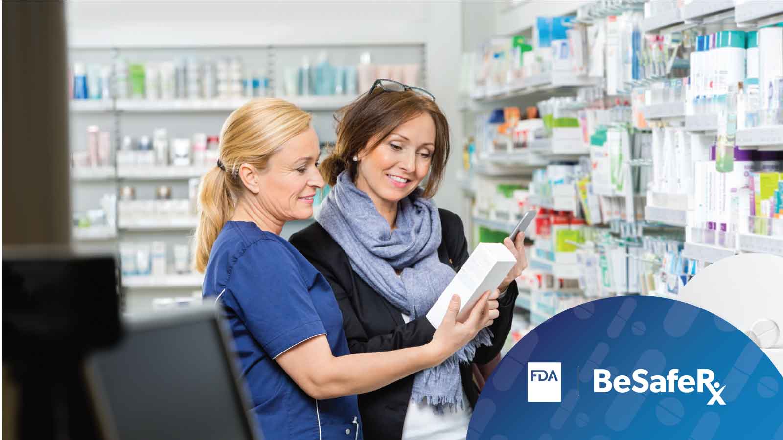 Woman Speaking with Pharmacist
