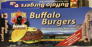 Buffalo Burger Canadian Bison Meat 