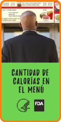 Calories on the Menu Man Reading Menu (Spanish)