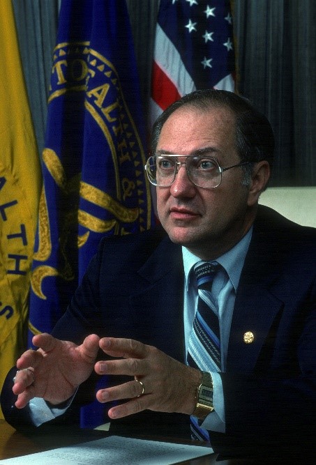 Commissioner Frank Young, appointed in 1984, faced the wrath of AIDS activists in search of both more therapeutic options and a greater voice in the formation of policies affecting AIDS patients.  