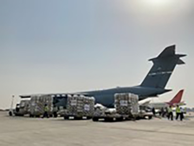 Air Mobility Command Cargo plane, side view