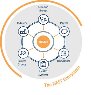 logo for Nest Coordinating Center (NESTcc), An MDIC Initative