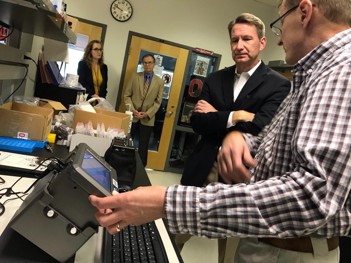 Acting FDA Commissioner Ned Sharpless, M.D. takes a tour of the FDA’s Forensic Chemistry Center. The Center serves as the FDA’s premier national laboratory and is playing a critical role in fact-gathering and analysis for the ongoing incidents of lung illnesses following vaping product use.