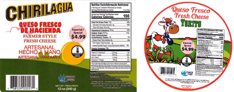 Sample Product Label from the Outbreak Investigation of Listeria monocytogenes in Hispanic-style Fresh and Soft Cheeses (February 2021) - Chirilagua, Yorito