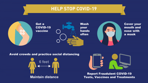 Get a COVID-19 vaccine; wash your hands; use a mask