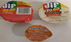 Image 1 – Photo, Jif and Smuckers Peanut Butter packaged in cups, 1.5oz and 3/4oz