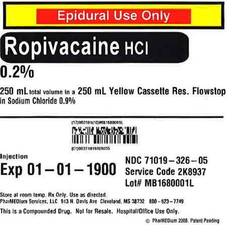 "0.2% Ropivacaine HCl (Preservative Free) in 0.9% Sodium Chloride"