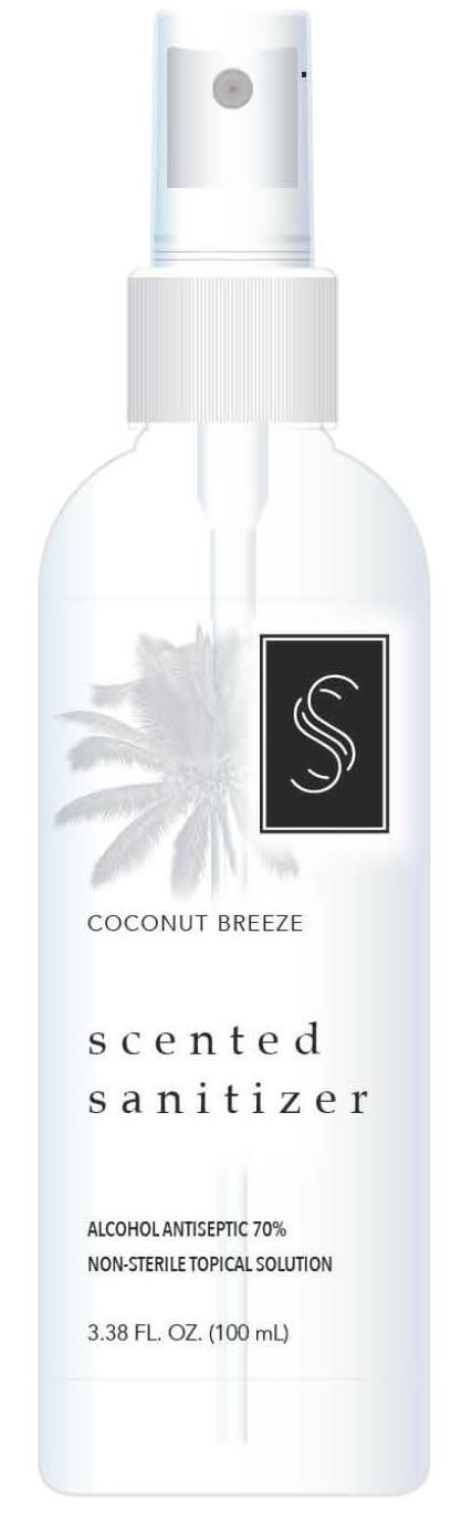 Photo 2 – Labeling, SS Black and White Collection, Coconut Breeze Black and White Hand Sanitizer 