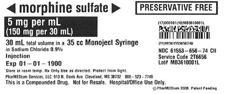 "5 mg/mL Morphine Sulfate (Preservative Free) in 0.9% Sodium Chloride"