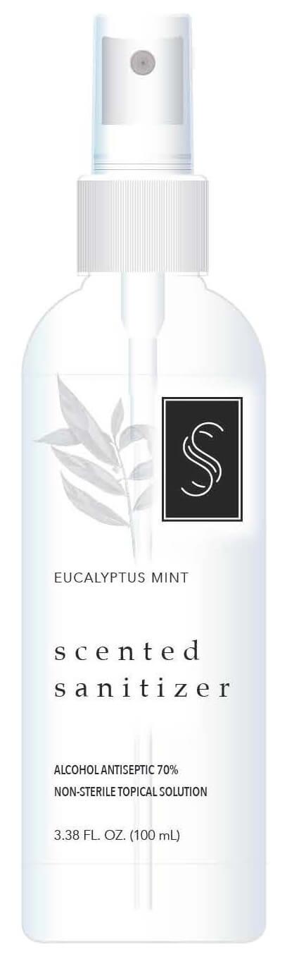 Photo 3 - Labeling, SS Black and White Collection, Eucalyptus & Mint Black and White Hand Sanitizer