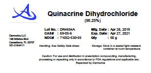 Lot DR4654A of Quinacrine Dihydrochloride, 50 g