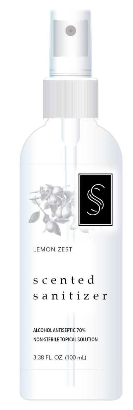 Photo 5 - Labeling, SS Black and White Collection, Lemon Zest Black and White Hand Sanitizer