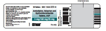 "Label for:  Amlodipine, Valsartan, Hydrochlorothiazide 10 mg/160 mg/25 mg"