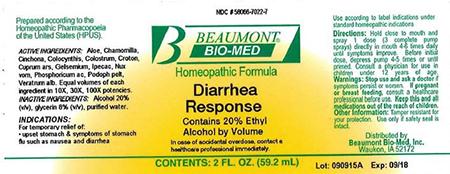 Beaumont Bio Med Homeopathic Diarrhea Response, 2 Fl Oz, Amber Glass, Oral Spray