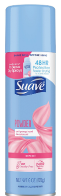 Front Label Suave, 24 Hr. Protection, 6 oz., Powder