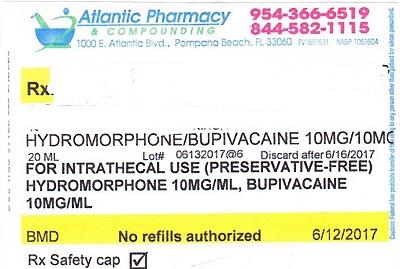 Example label Atlantic Pharmacy & Compounding, Pompano Beach, FL