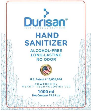 “Product label Durisan Hand Sanitizer 1000 mL”