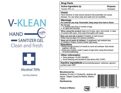 Photo 1 – V-Klean Hand Sanitizer Gel, 16.9 fl oz