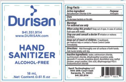“Durisan Hand Sanitizer, 1000 mL, Front Label” & “Durisan Hand Sanitizer, 1000 mL, Back Label”